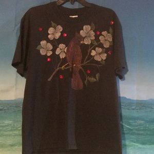 #336 vintage hand painted tshirt/single stitch